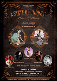London Jazz Band Hire. Burlesque Poster of a gig the band did recently